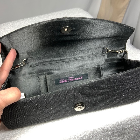NWOT - Lulu Townsend Black Evening Bag Clutch - Picture 4 of 12